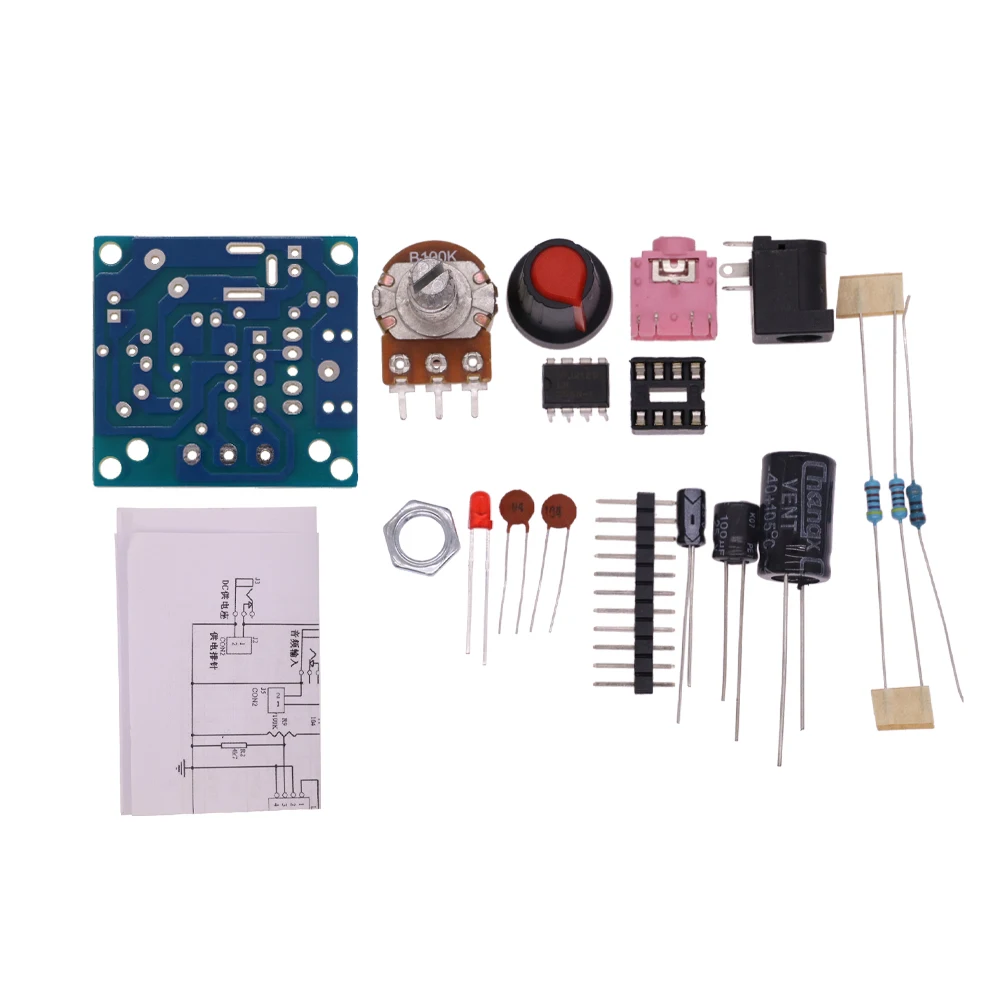 LM386 Mini Audio Amplifier DIY Kit 3.5mm 3V-12V Power Amplifier Suite Trousse Amplificador Module Board Beyond TDA2030