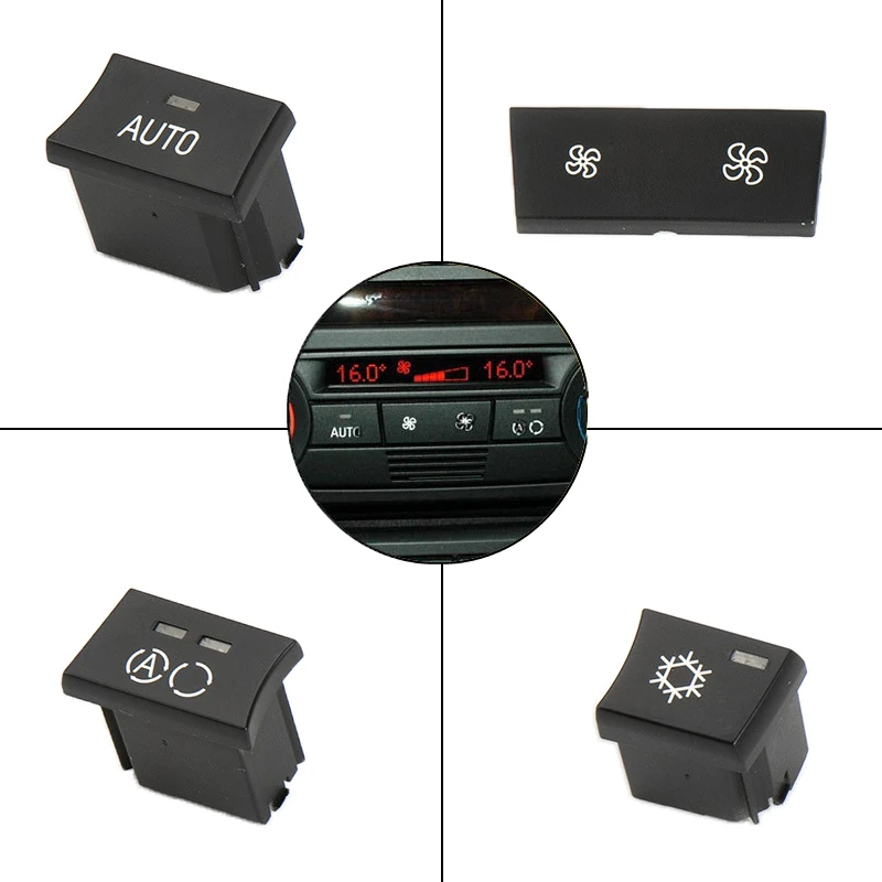 

1pcs Air conditioning Button Air Circulation Button Heater Climate Control Fan Volume for BMW E90 E91 E92 E84 E93 F25 2004-2016