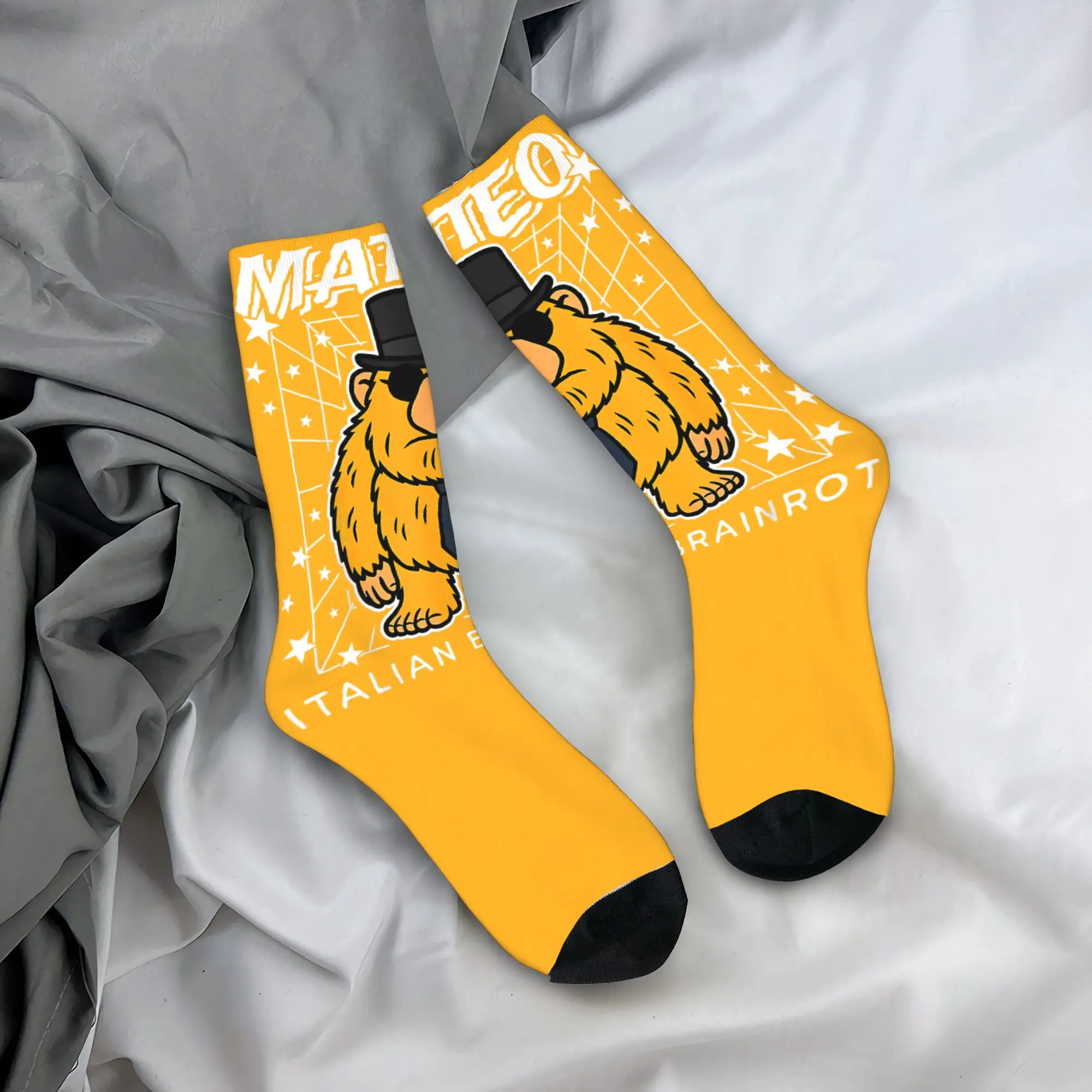 زوجين الجوارب Matteo الإيطالية-Brainrot مضحك ميمي الجنرال Z جوارب الفيروسية عدم الانزلاق متوسطة جوارب ناعمة الخريف جوارب رياضية غير رسمية #1