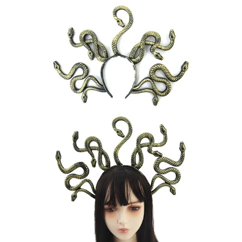 

Halloween Headband Scary Snake Hairband Cosplay Costume Hairhoop Party Clothing Accessories Masquerades Party Headpiece H7EF