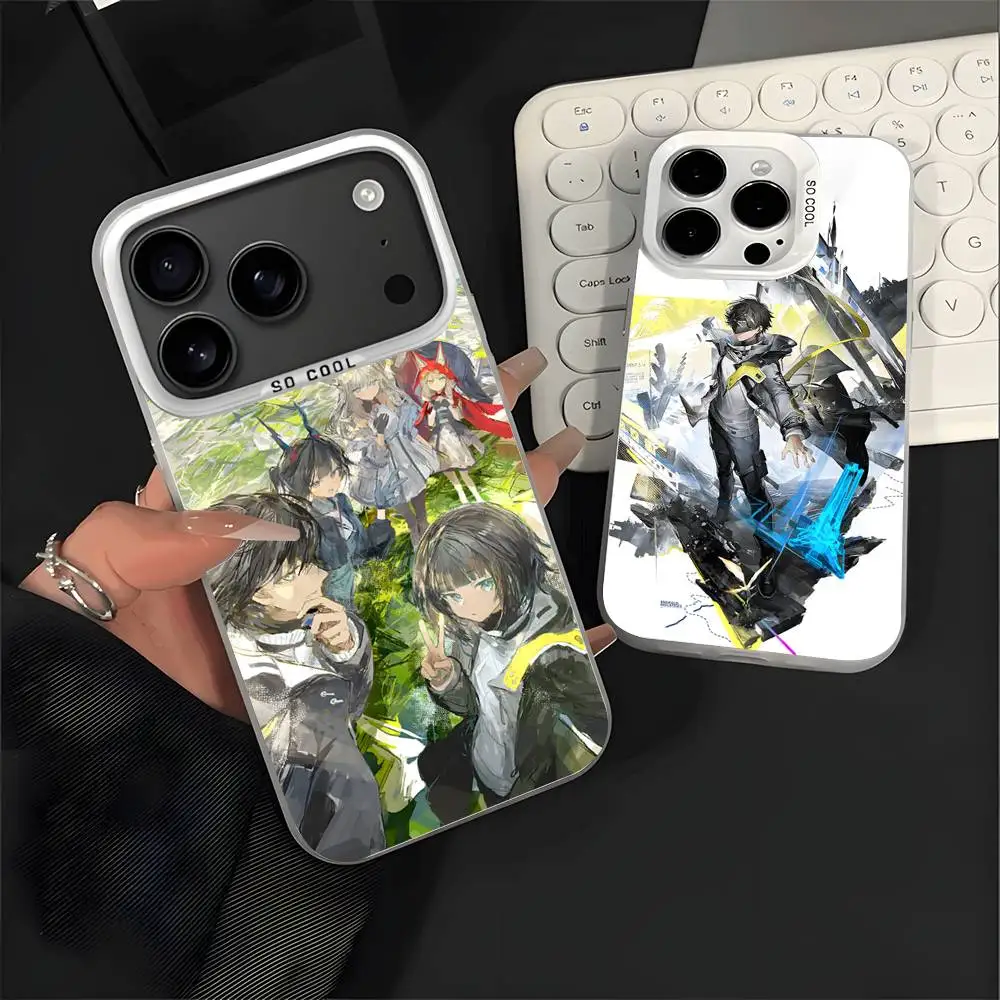

A-Arknights E-Endfield White Matte Shockproof CoverPhone Case For iPhone 17,16,15,14,13,12,11,Pro,XS,Max,Plus,Mini,SE4,E