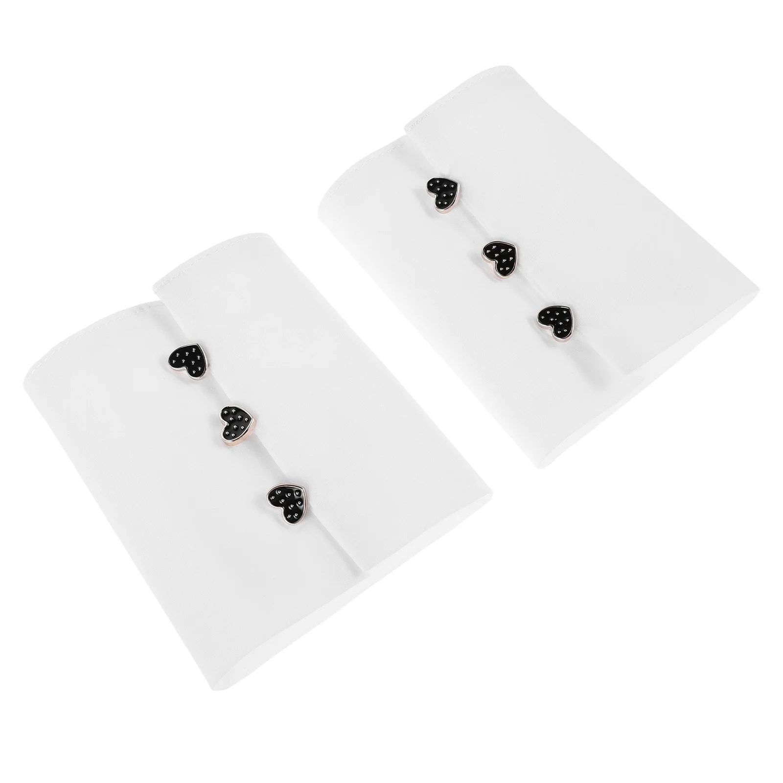 ปลอกแขนปลอมแบบติดกระดุมรูปหัวใจ สีขาว 1 คู่ ปลอกแขนถอดได้สำหรับผู้หญิง เสื้อเชิ้ต ชุดเดรส ชุดทำงาน ปลอกแขนสำหรับแต่งกาย