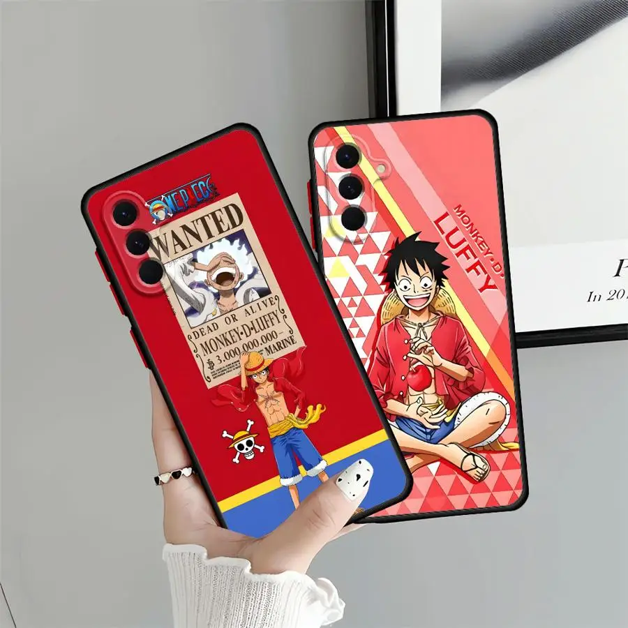 Casing Lucu Logo One Piece untuk Samsung Galaxy A52 A56 A22 A34 A54 A53 A73 A25 A26 A35 A36 A21s A24 Penutup Belakang Ponsel