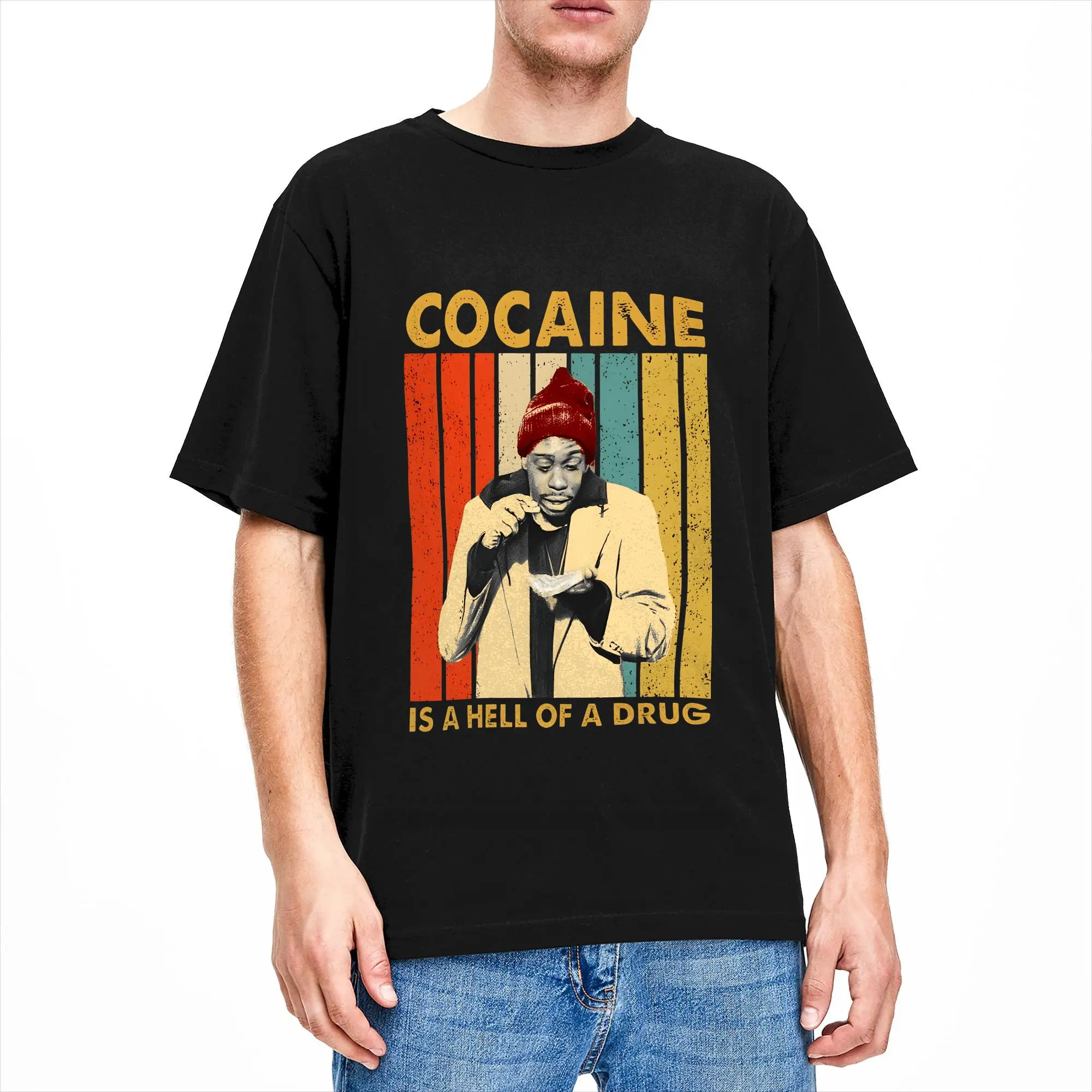 Dave chappelle T-Shirt  Hip Hop T Shirts Short-Sleeved Y2K Funny Tshirt Summer 100 Cotton Plus Size 5XL Top Tees