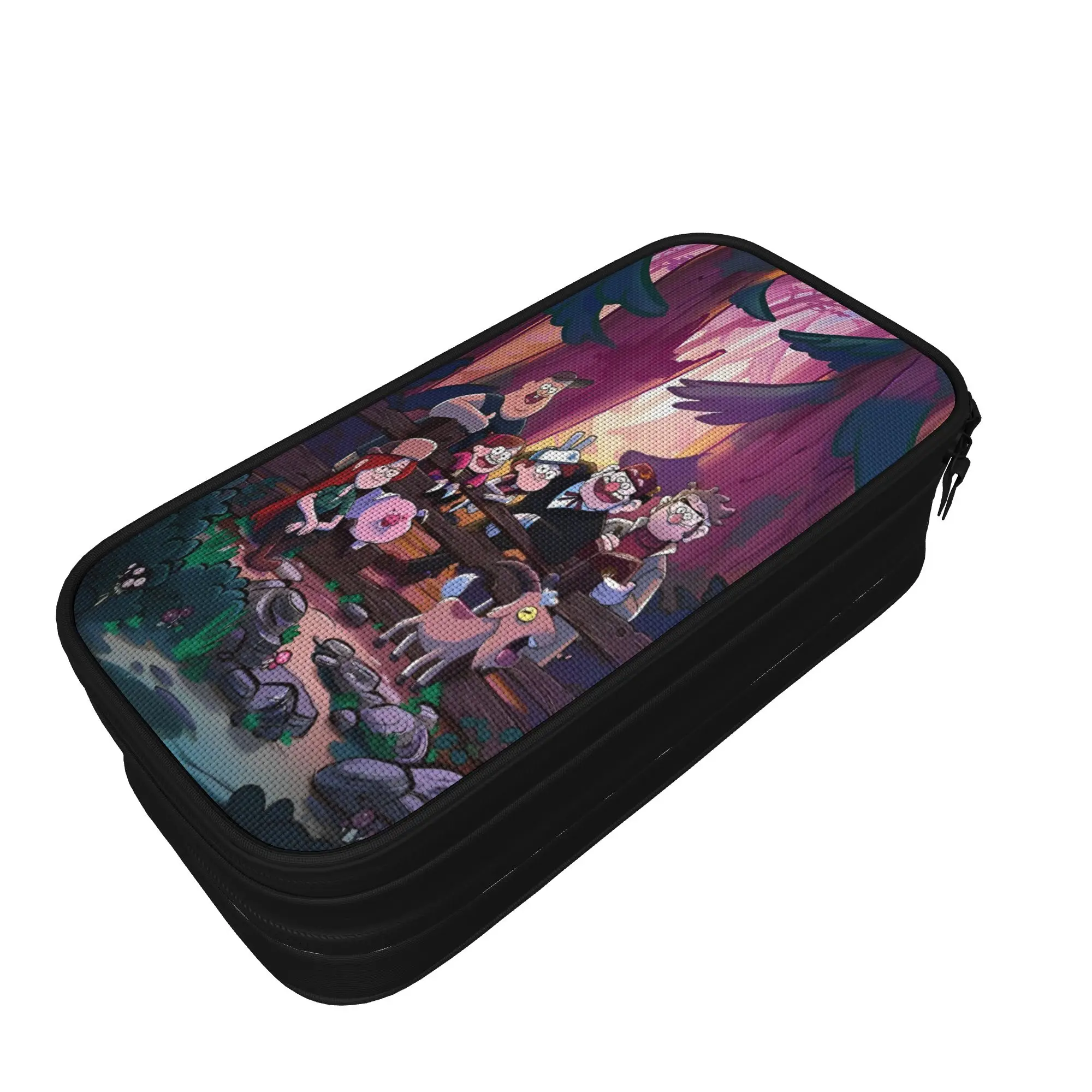 G-Gravity Falls Pencil Case Characters Kids Cool Pen Box Graphic School Pencil Cases Supplies Birthday Gift