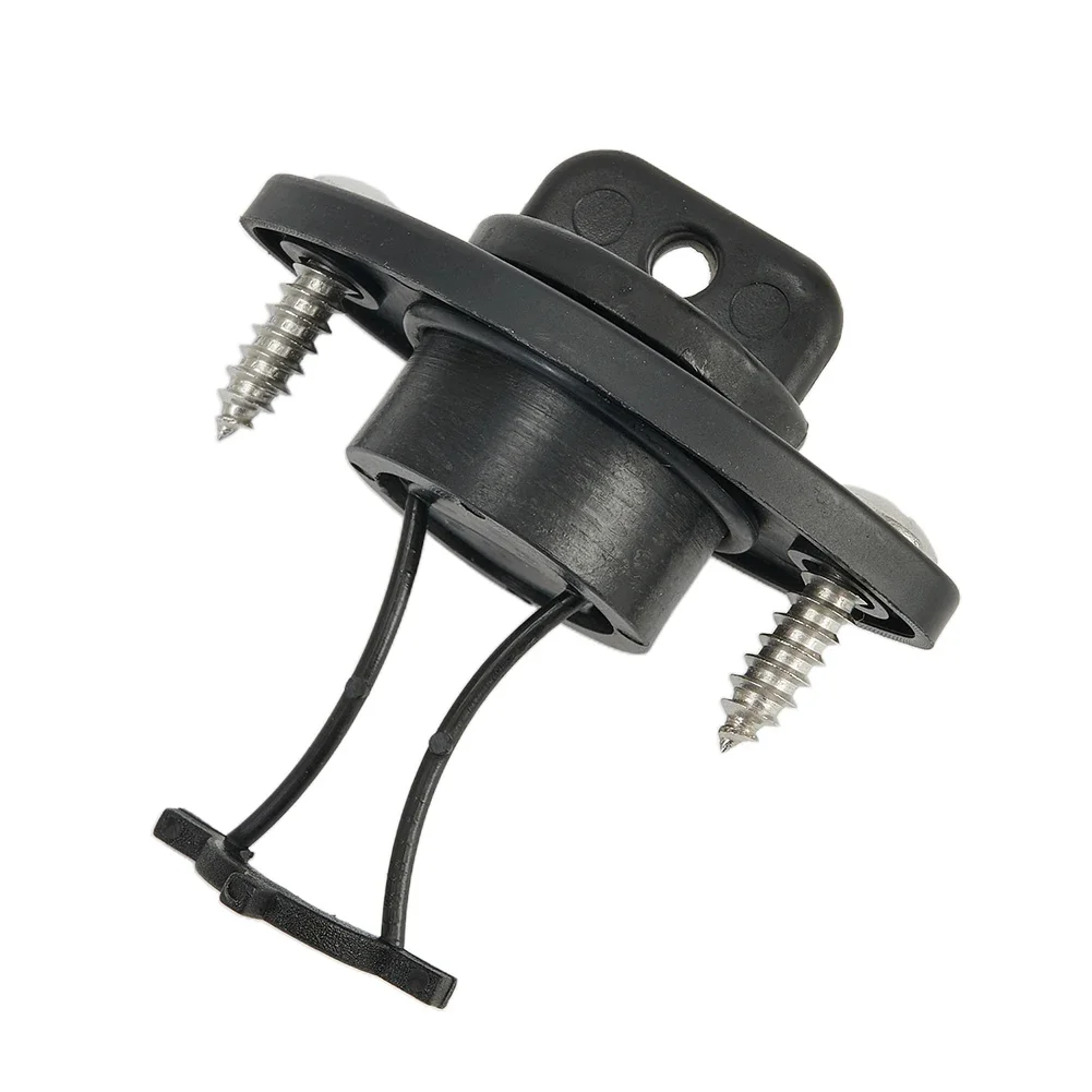 Universal Black Plastic Waterproof Boat Drain Screw Bung & Socket 18mm Transom Captive Plug Chandlery 5.5cm*5.5cm Accessories