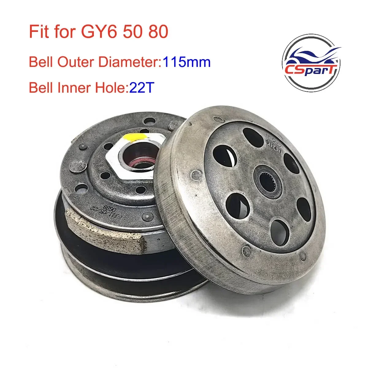 115MM 22T GY6 zespół sprzęgła 50CC 60CC 80CC 139QMB Baotian Jmstar Jonway SunL Taotao części do skuterów