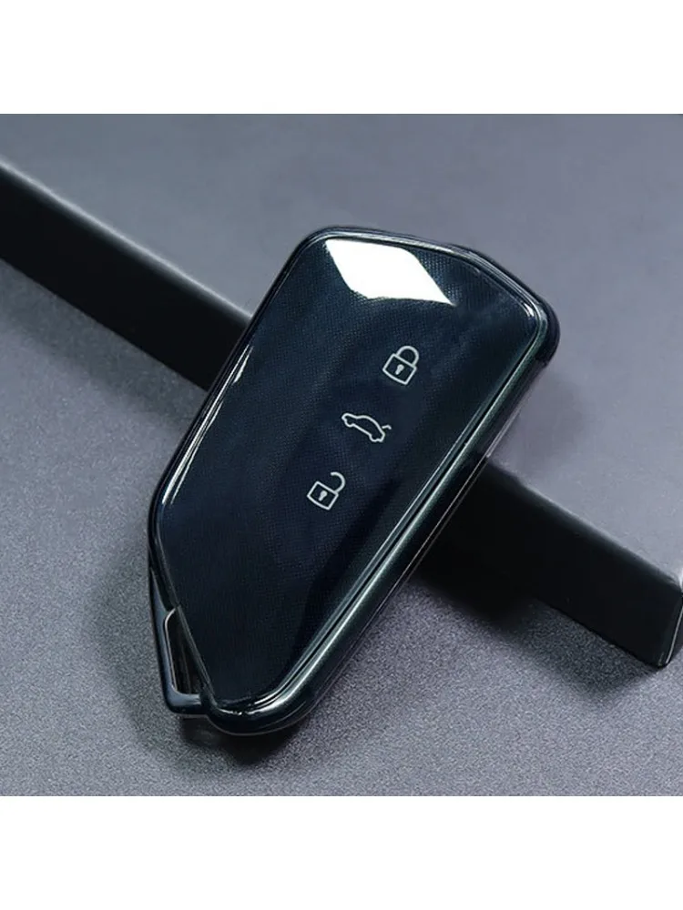 Przezroczyste etui TPU na kluczyk samochodowy, akcesoria do VW Volkswagen Golf 8 ID.3 ID.4 Skoda Octavia A8 MK4 MK8 2022 2021 GTI R — 2