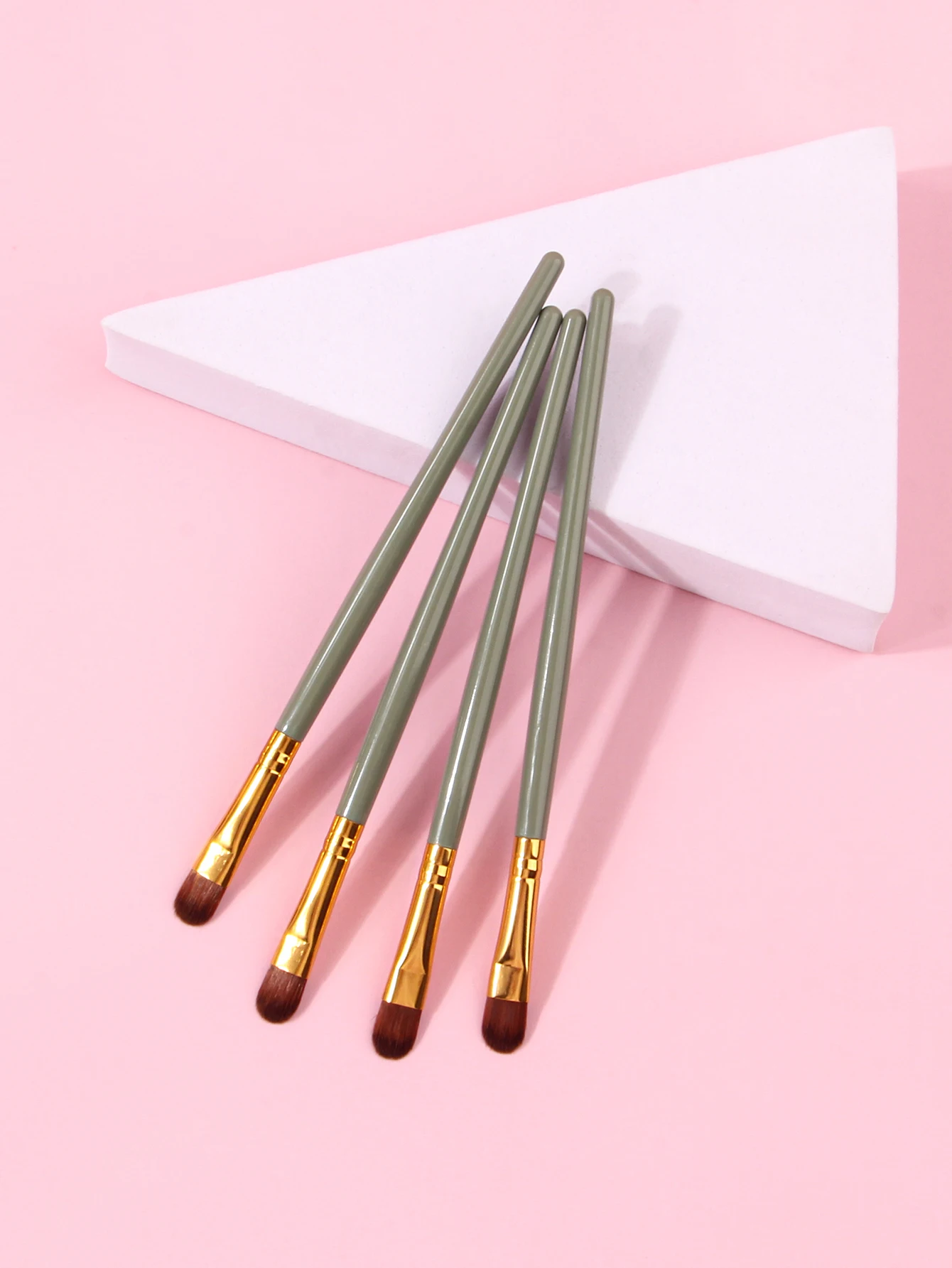 Ultra-Thin Eyebrow Brush Set -4Pcs Angled Precision Eyeliner MakeupBrushes, Synthetic Bristles Slanted Eyeshadow Eye Brow Tintin