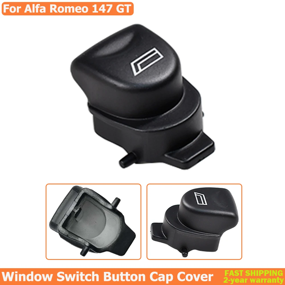 1PC Car Window Switch Button Cap Cover For Alfa Romeo 147 GT Window Lifter Button With Symbol Car Accessories