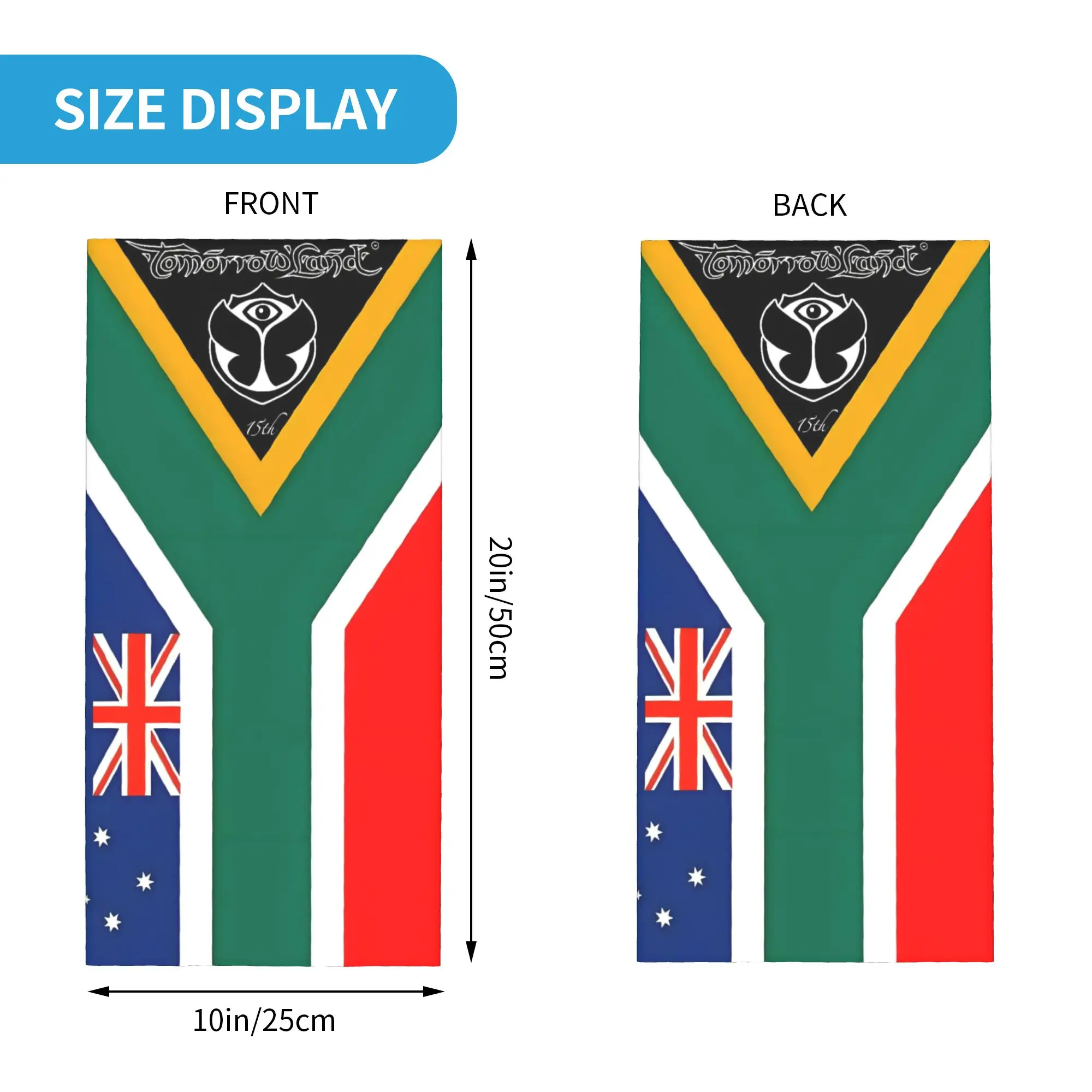 Tomorrowland Country Flag Bandana Neck Gaiter for Running Mn Wrap Scarf Belgian Electronic Dance Music Balaclava Warmer
