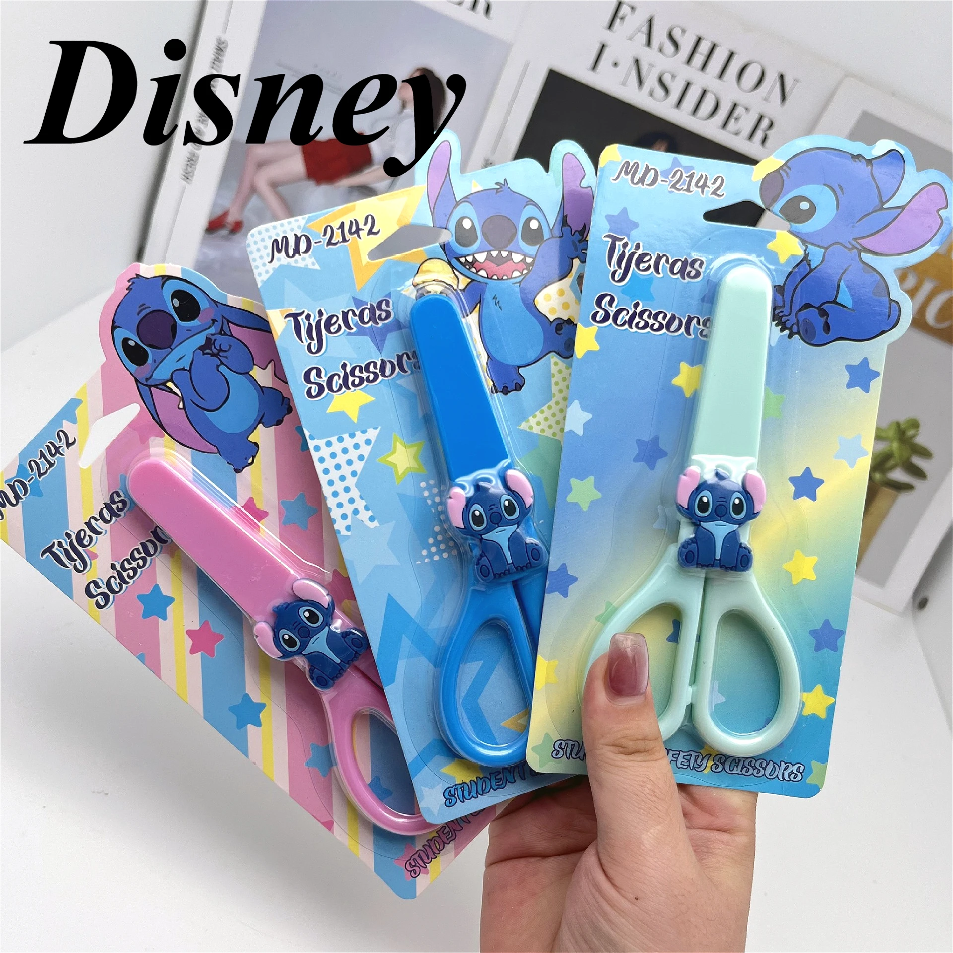 

Disney Silicone Stitch Patch Scissors Student Diy Handmade Paper Cutter Cartoon Kawaii Box Cutter Student Stationery Prizes