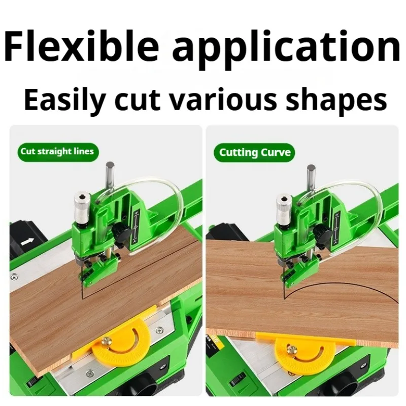 Desktop Curve Cutting Scroll Saw Mini Plug-in Stepless Speed Cutting Machine Home Decoration Lace Cutting Woodworking Tool