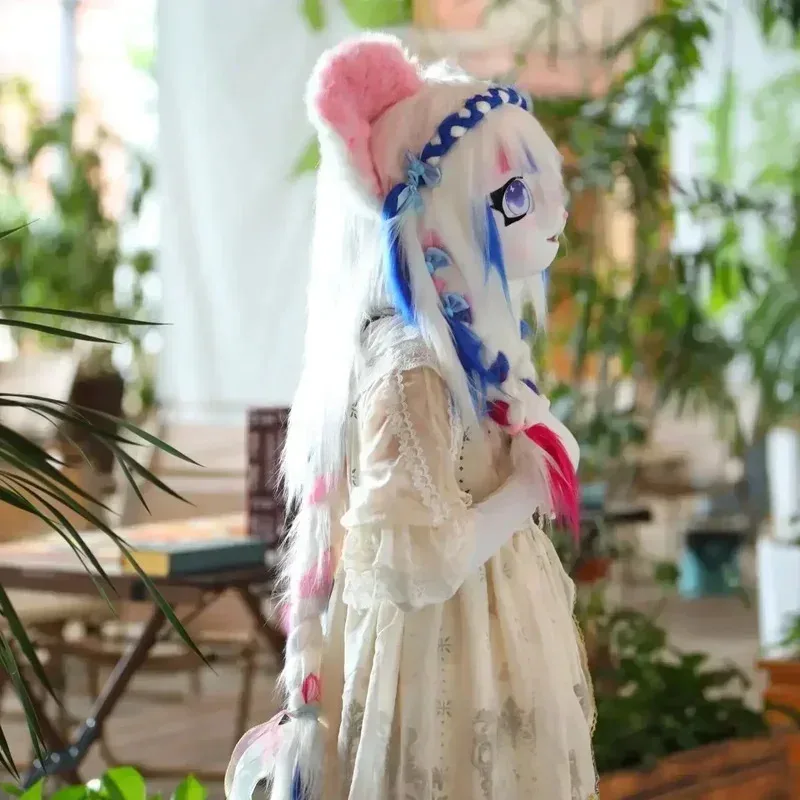 Меховой костюм, гарнитура кигуруми, пушистый костюм для косплея, пижама с хвостом, Comisetx, пушистая кукла, кот, костюм животного #   1 #     В.