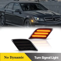 2Pcs For Mercedes Benz W204 C250 C300 C350 C63 SL65 AMG LED Side Marker Lights Turn Signal Lamps Car Accessories OEM#2048200121