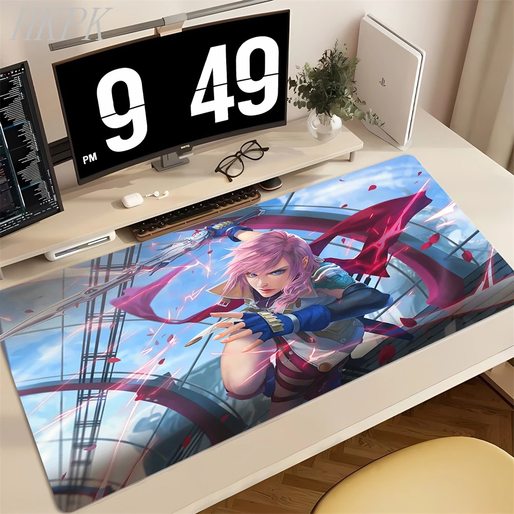 

Playmat Final Fantasy Aerith Tifa Натуральный каучуковый настольный коврик с прошитыми краями Коврик для мыши Игровой стол Офисный аксессуар Коврики для игровой мыши