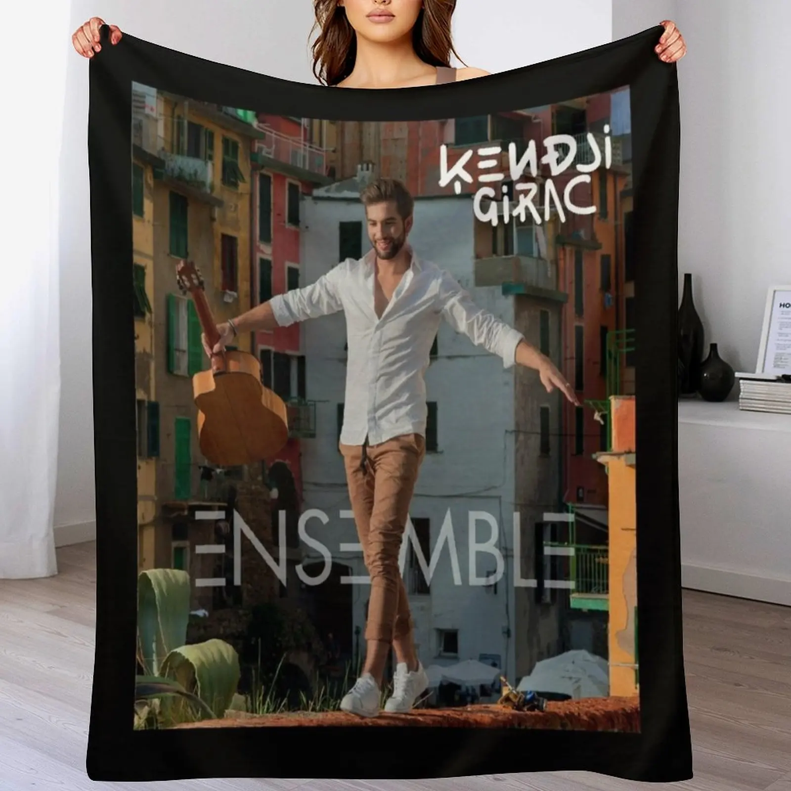 kendji Girac Throw Blanket Cute Plaid bed plaid Blankets