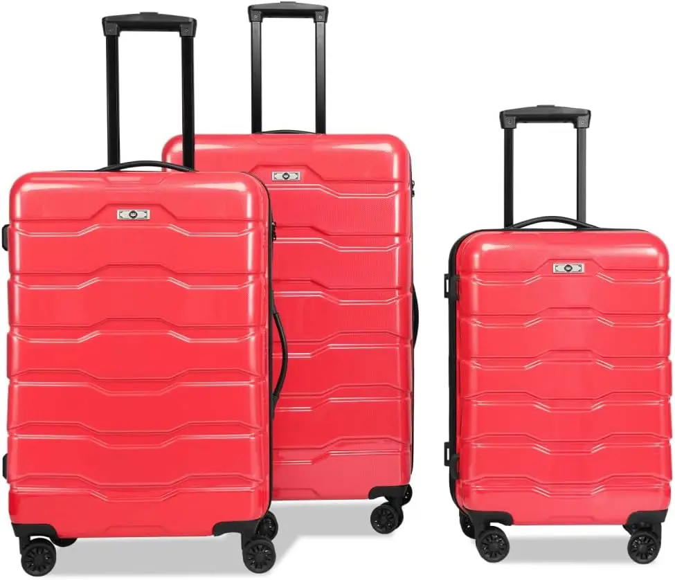 

Luggage Sets ABS+PC Hardshell 3pcs Clearance Luggage Hardside Lightweight Durable Suitcase sets Spinner Wheels Suitcase
