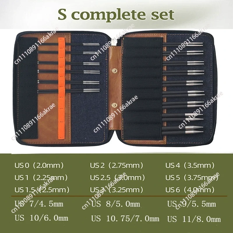 for Stainless Steel Removable Sweater Knitting Needle Tool Set 15 Pay 11.5cm 2.0-8.0 Sweater Supplies