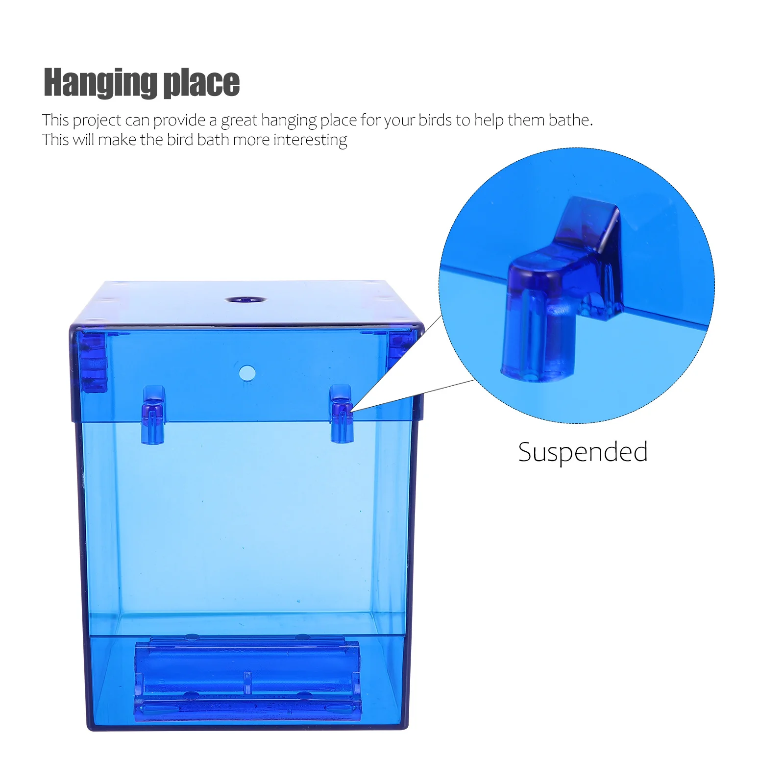 

Bird Bath Basin Heavy Duty Hanging Bathtub for Parrot Sparrow Natural Cleaning Heat Dissipation Cage Attachment Pet Bird