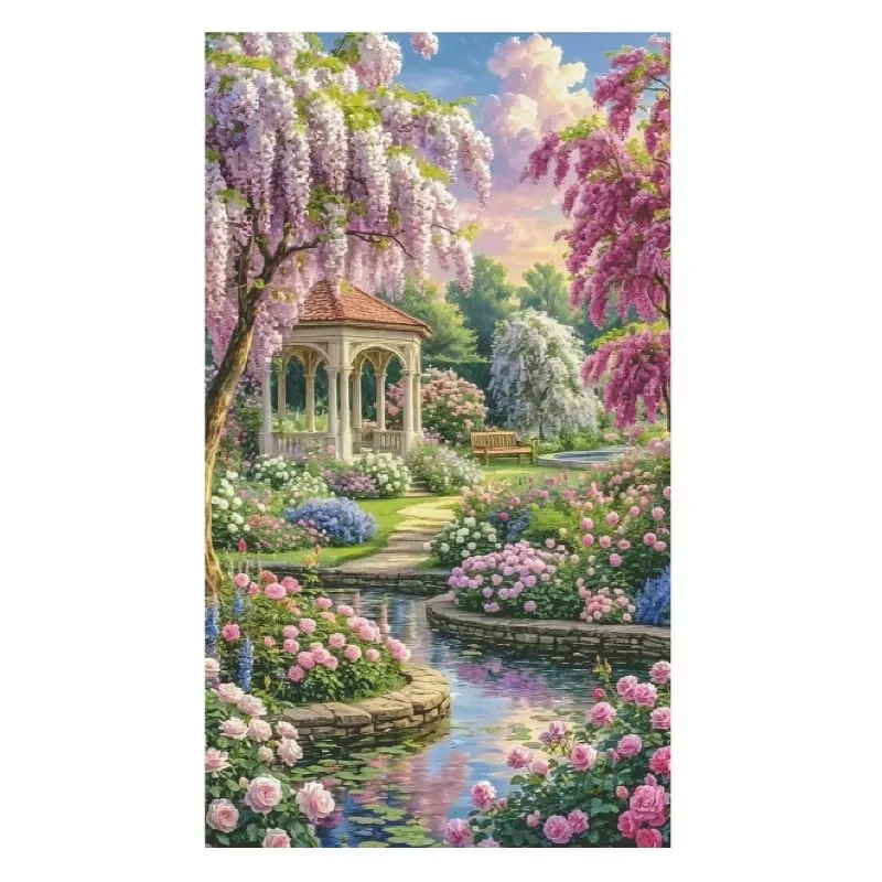 

ZZ8518 - Набор для вышивания крестиком Wisteria Garden (14CT, 16CT, 18CT) с нанесенным рисунком, 182 цвета