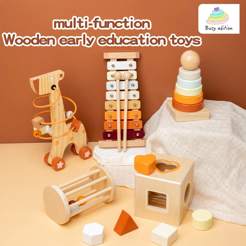Musikinstrument-Spielzeugset, 3–6 Montessori-Geschenk für frühes Lernen, pädagogische Werkzeuge aus Holz für Kindergartenmusik, perfekt als Gi