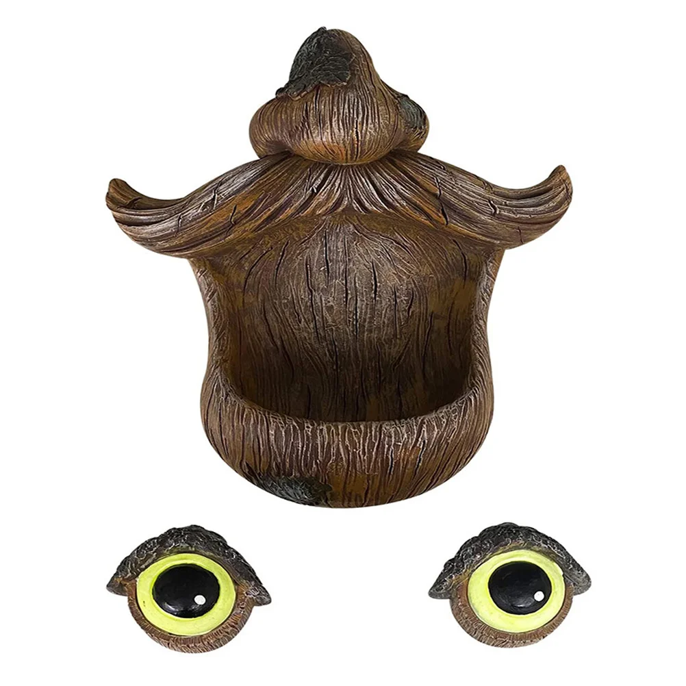 

Crafts Tree Face Bird Feeder Feeders for Outdoors Squirrel outside Resin Garden Decor