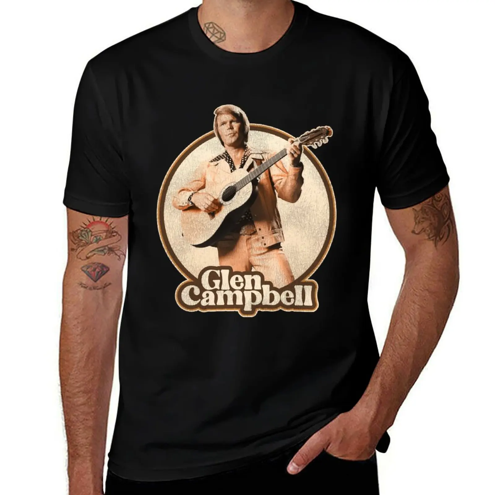

Glen Campbell T-Shirt hippie clothes fashion shirts luxury t-shirt fitted t shirts for men