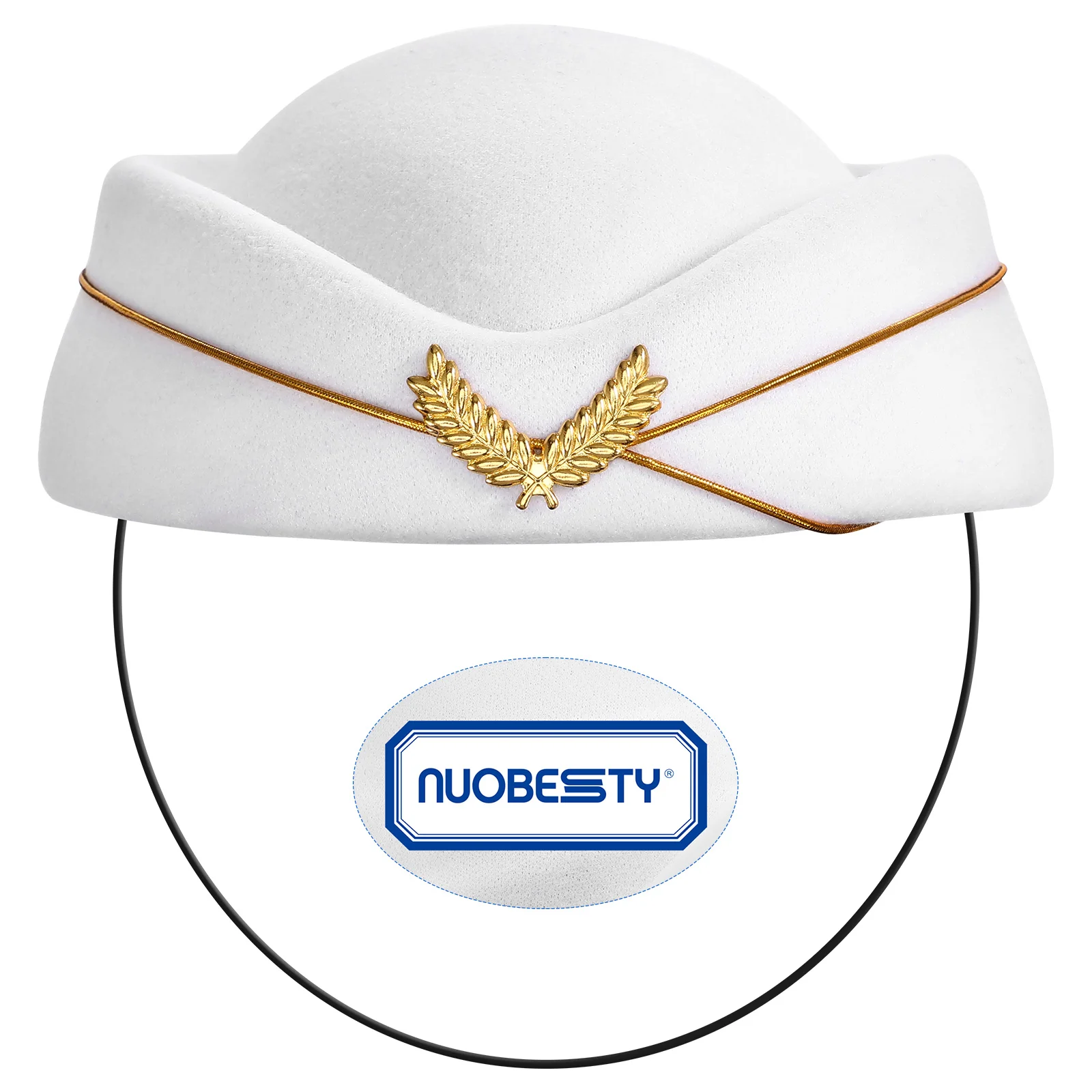 Hostess Accessories Hats Flight Attendant Air White Stewardess Cosplay Child Girls