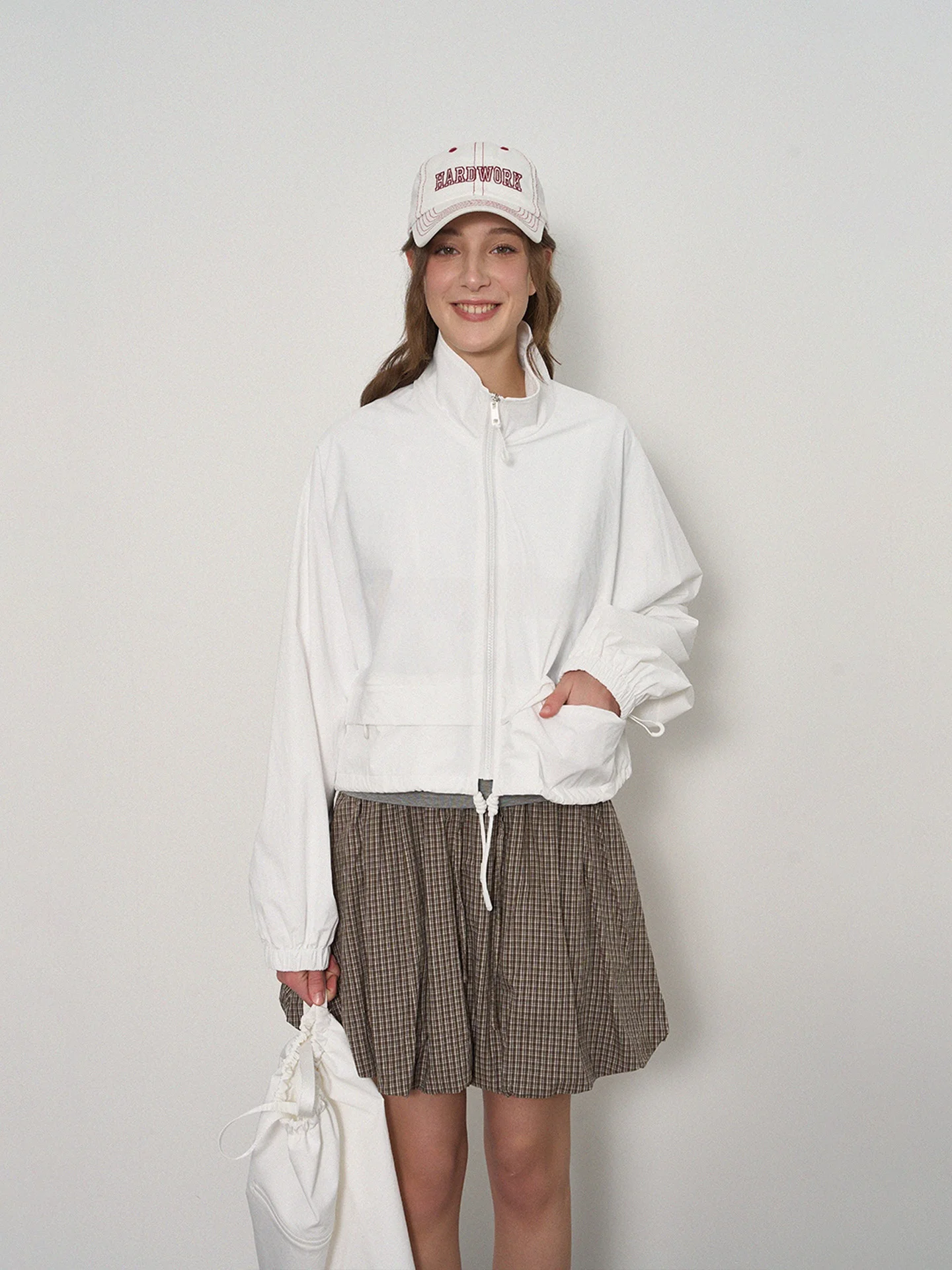 

Eylilac Korean Sle ort Zipper Hooded Long Sve Stand Collar Casual Top Women's Versatile Jaet Breathable Ladieswear