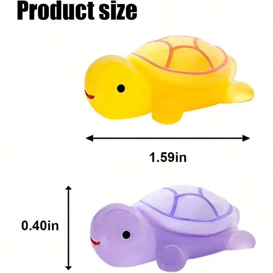 2PCS Luminous Turtle Resin Car Dashboard Ornament For Auto Interior Decor