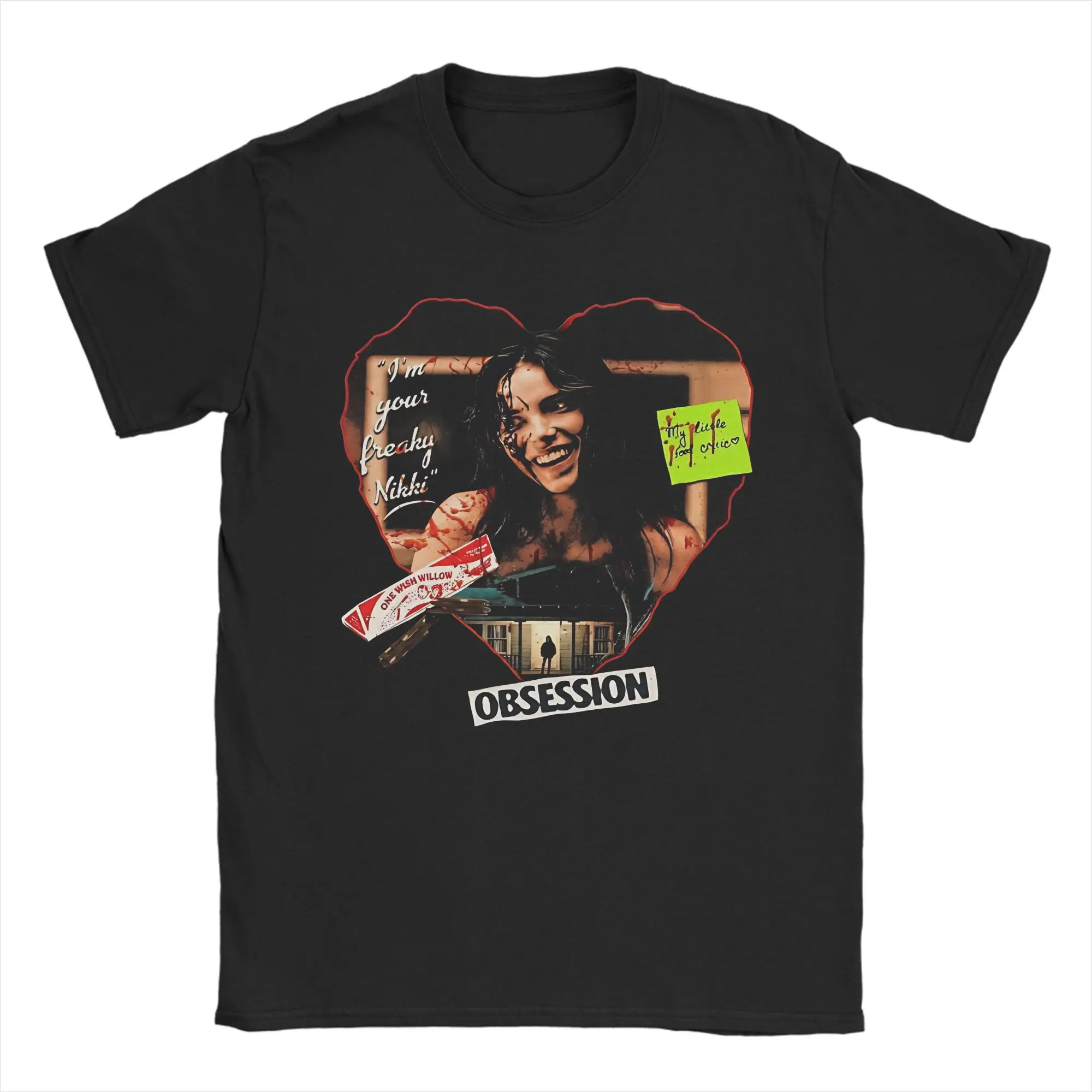 Men Women's T-Shirt Freaky Nikki Obsession 100% Cotton Tee Shirt Short Sleeve Horror Movie T Shirts Crew Neck Tops Birthday Gift