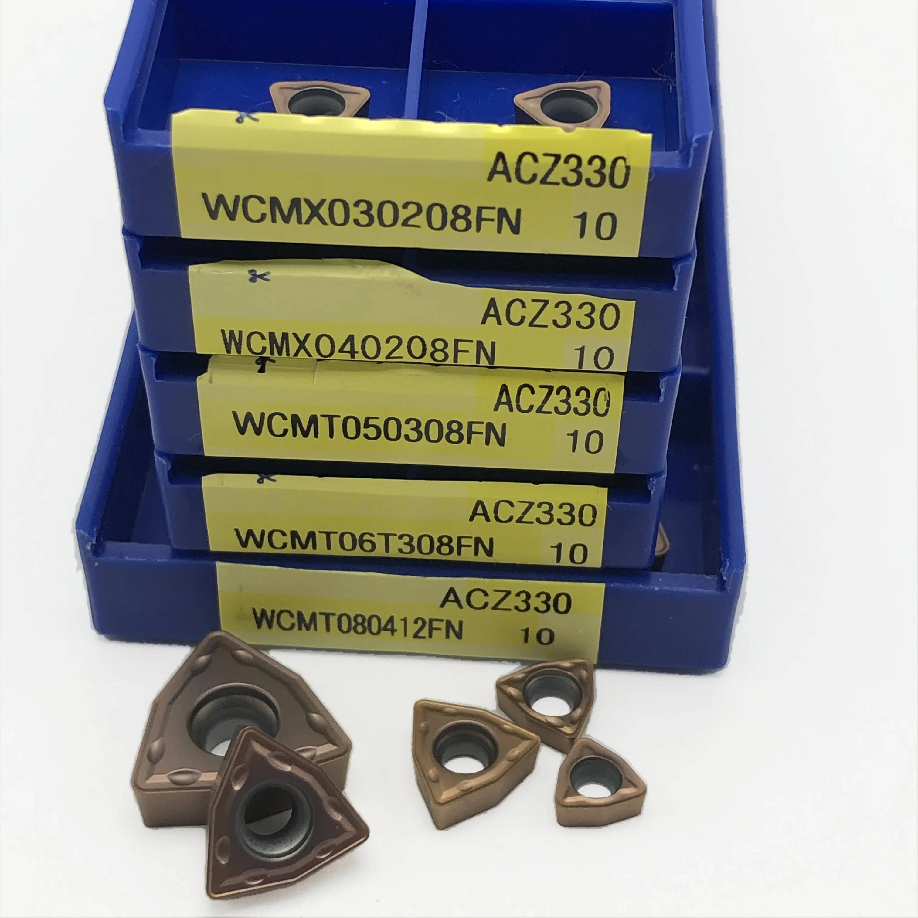 Herramienta de corte de torno CNC, 100% Original, WCMX030208, WCMX040208, WCMT050308, WCMT06T308, WCMT080412FN, ACZ330