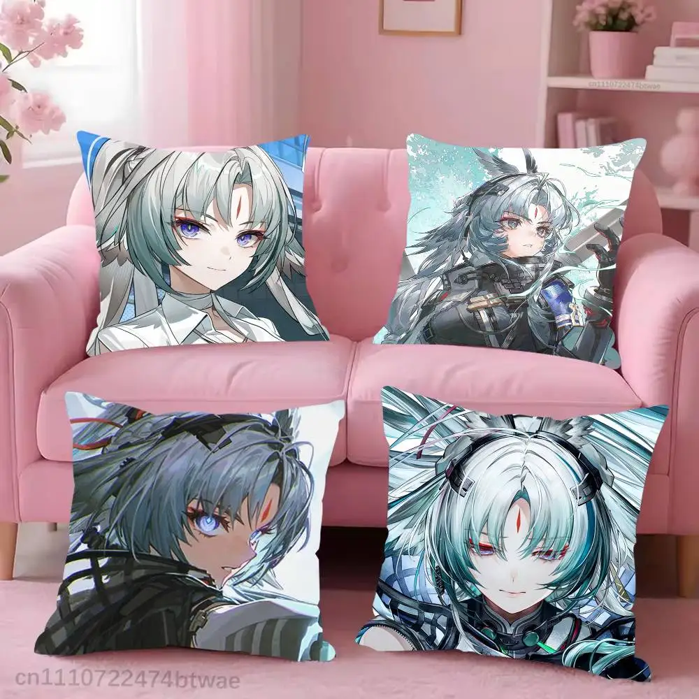 Arknights Endfield Archane Li Zhiyan Pillow Case For Sofa Bedroom Living Room Plush Cushion Cover Decorations and Protector