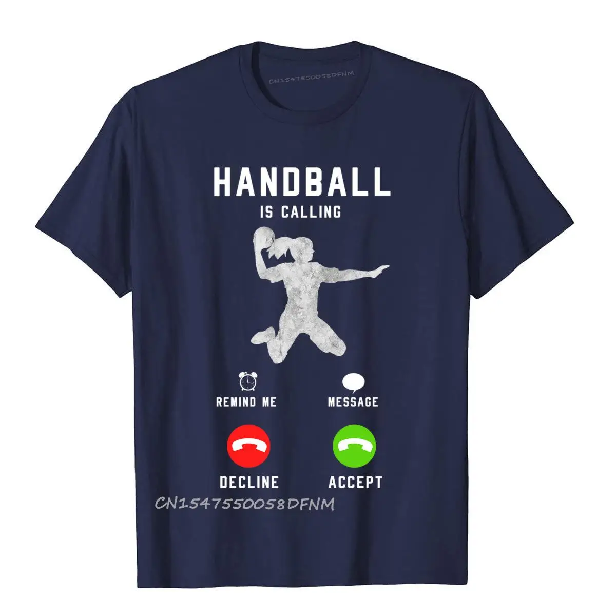 Handball Is Calling Handball Player Faddish Printed On Tops Shirts Cotton T Shirt For Men Preppy Style