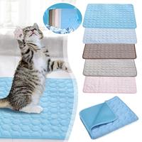 Summer Dog Cooling Mat Pet Ice Pads Cat Breathable Bed Washable Pet Cat Cushion Blanket Seat Pet Sofa Sofa Car Dog Breathab X8V1