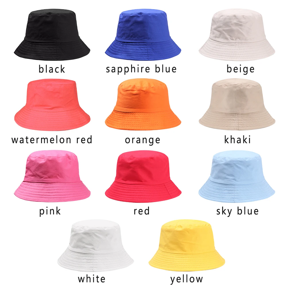 Panama Bucket Hat Candy Color/Hip Hop Maple Leaf Cotton Foldable Summer Fashion Sun Flat Top Fisherman Cap Unisex Outdoor Caps