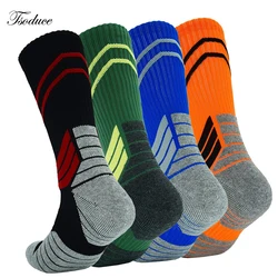 Sports Socks Sweat-absorbing Non-Slip Cycling Basketball Running Socks Middle Black Green Grey Men Outdoor Athletic Crew Socks