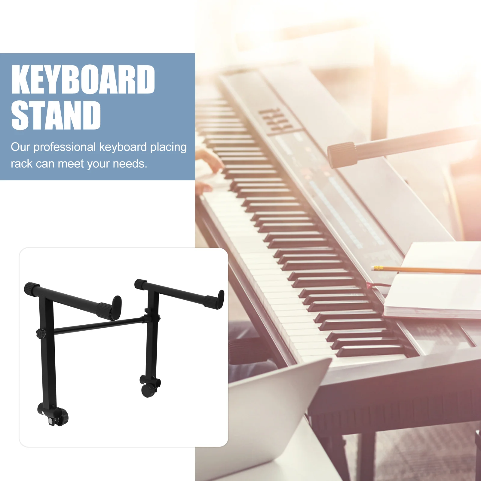 Electronic Keyboard Stand Random Accessory Style Holder Instrument Piano Placing Rack Iron