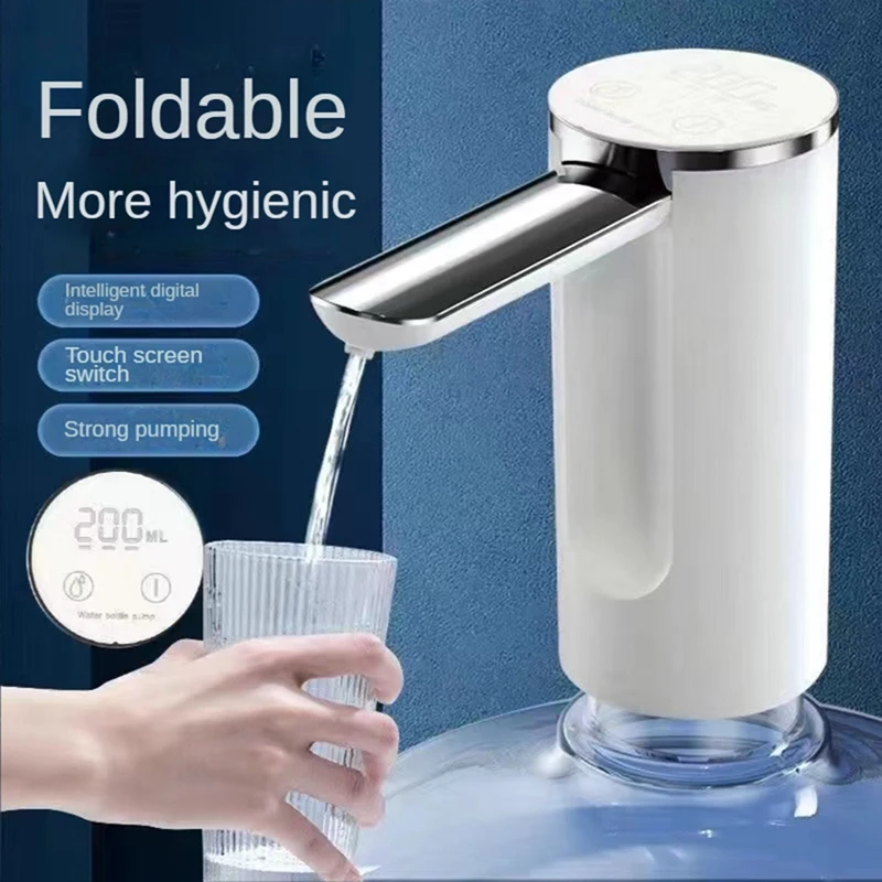 Water Bottle Pump Household USB Electric Foldable Water Suction Device Water Dispenser Water Pump For 5 Gallon Bottle