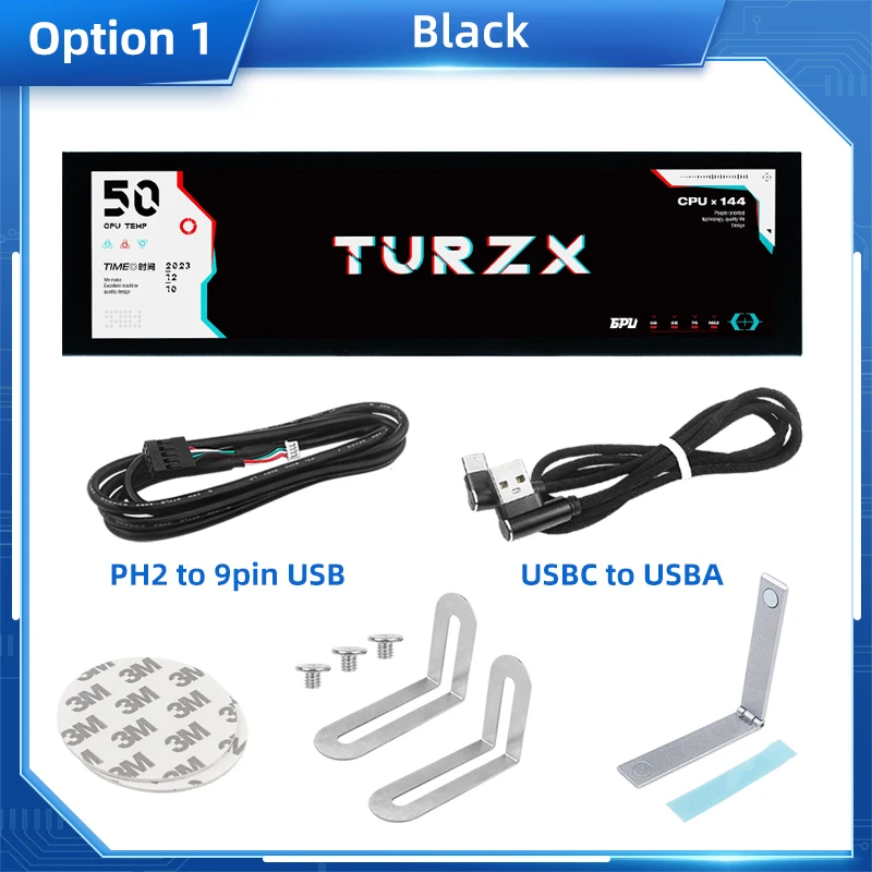 TURZX 8.8インチUSBセカンダリースクリーンType-Cデスクトップ拡張