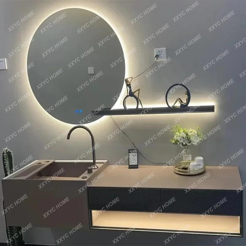 Integrated Basin Bathroom Cabinet Modern  Minimalist Bathroom Cabinet Hand