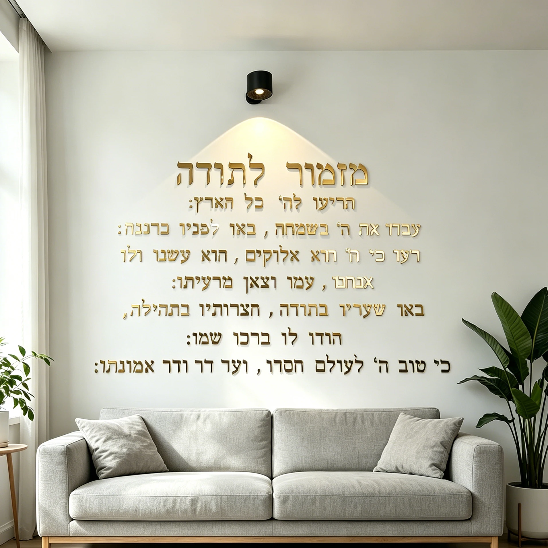 

3D Laser Cut Acrylic Wall Sign Jewish Home Blessing Wall Art Scripture Wall Decor Hebrew Prayer Plaque Hymn of Thanksgiving