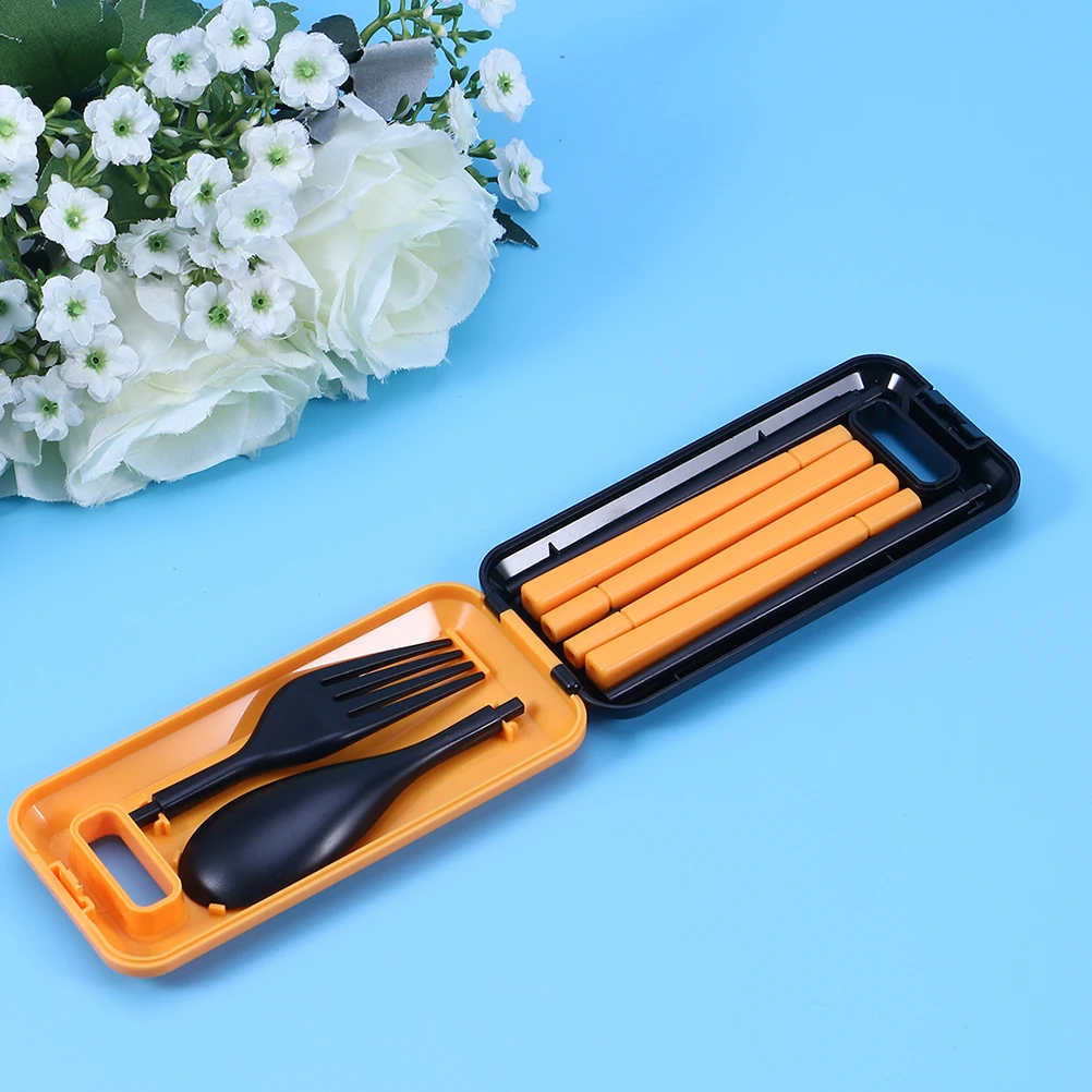 

2 Sets/8pcs Folding Tableware Cutlery Box Flatware Storage Travel Serving Utensils