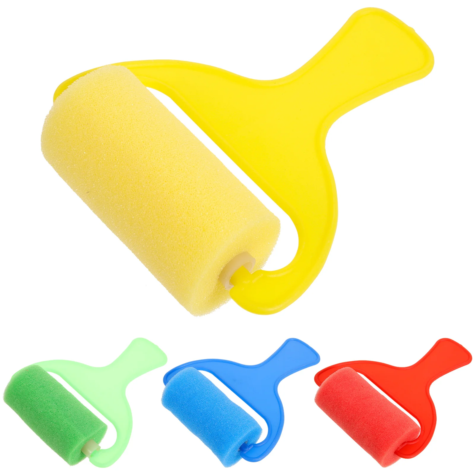 4 Pcs Sponge Paint Rollers Brayers Painting Rolls Set Drawing Tools for Kids Painters Artists kids paint roller