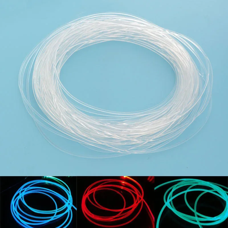 1.5/2/3/4mm PMMA Side Glow Optic Fiber Cable For All Kinds LED Bright Fiber Optic Illuminator Engine Lighting Parts