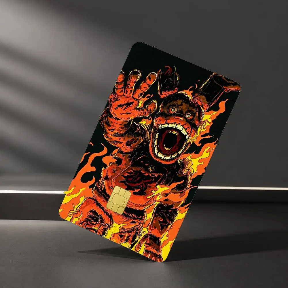 F-Five-Nights-At-Freddys F-Fnaf Sticker Film Tape Skin for Credit Card Debit Card Waterproof Stickers