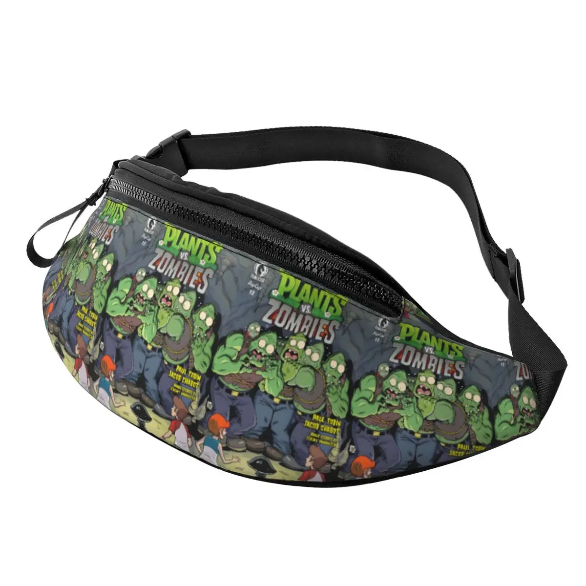 

Custom Plants Video Game Zombies Fanny Pack Men Women Play Gaming Crossbody Waist Bag for Cycling Camping Phone Money Pouch
