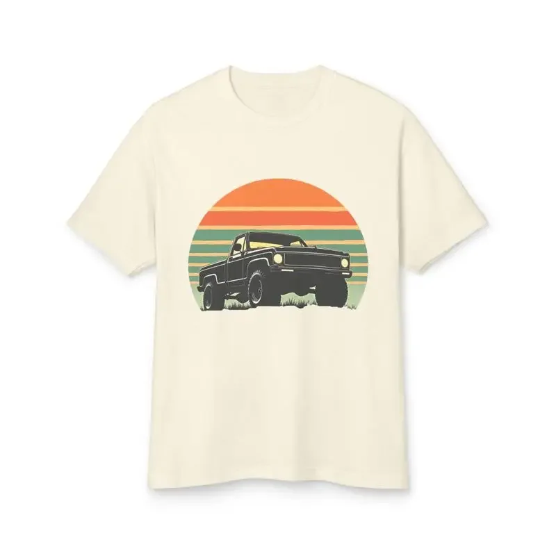 Vintage Truck Retro Sunset Off Road Vehicle Classic Pickup Design Enthusiast Automotive Art Rugged Outdoors T shirt