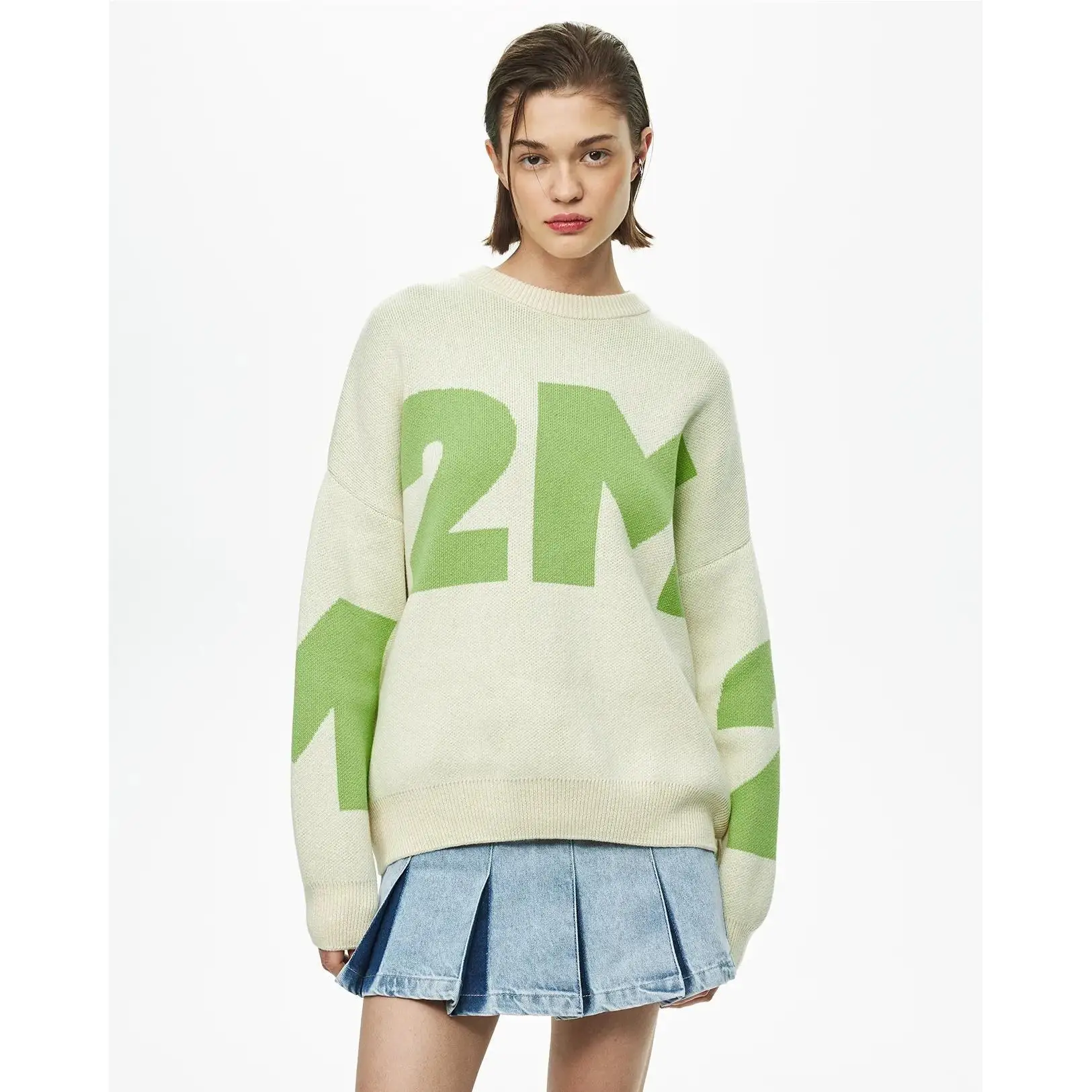 Loose Knitted round Ne Sweater Autumn Winter New Sle 2024 Women's Faion Casual Comfortable Polyester Long Sve Top